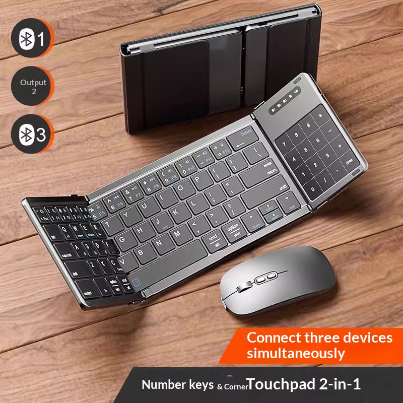 Laptop Accessories Distributor - Teclado inalámbrico Bluetooth plegable Mengzu con