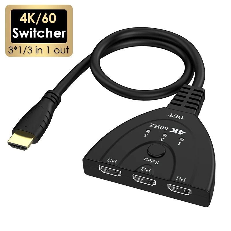 Laptop Accessories Women - 4K 60Hz 3D Mini conmutador HD