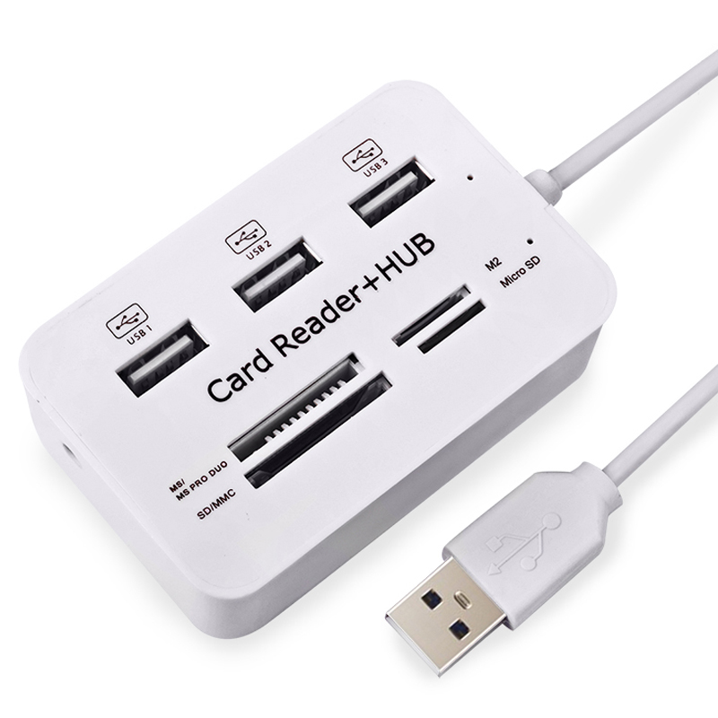 USB Hub 2,0 3 puertos TF lecto - Laptop Accessories All In One reseña y precio