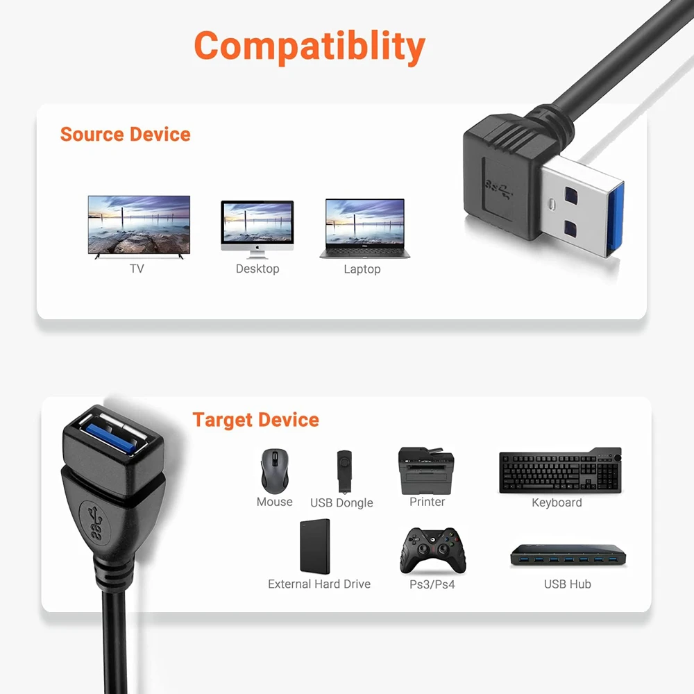 Cable de extensión USB 3,0 de  - Laptop Accessories Women reseña y precio