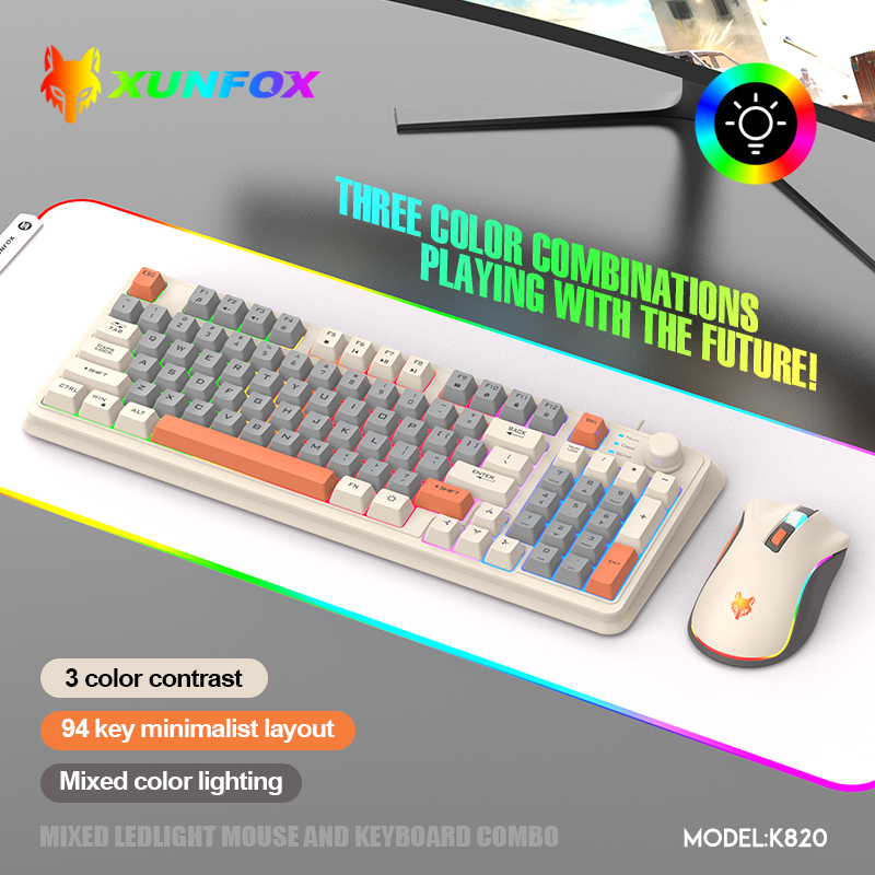 K820 USB juego con cable tecla - Laptop Accessories Women reseña y precio