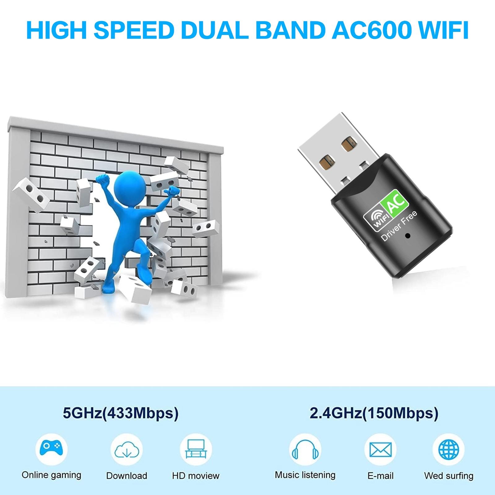 Adaptador WiFi USB AC600, mini - Laptop Accessories Distributor reseña y precio